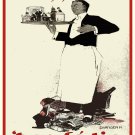 Decoration 16x20 Poster.Room art wall design.Cafe waiter.8980