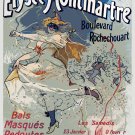 Decoration 16x20 Poster.Room art wall design.Art Nouveau French Montmartre.9069