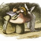 Decoration 16x20 Poster.Room art wall design.Fairies kissing.9149