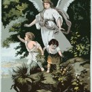 Decoration 16x20 Poster.Room art wall design.Chldren and protector angel.9300