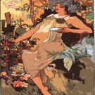 Decoration 16x20 Poster.Room art wall design.Mucha style.9385