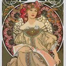 Decoration 16x20 Poster.Room art wall design.Mucha style.9386