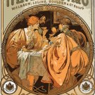 Decoration 16x20 Poster.Room art wall design.Mucha style.9393