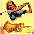 Resort Poster Decor.Home Room Interior art design.Women golf in Canada.10568
