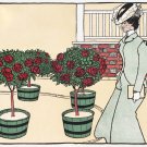12106.Decoration Poster.Home Room wall decor.Art Nouveau fashion.Woman & flowers