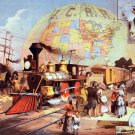 10808.Poster decoration.Home interior.Room wall design.Train.Railroad station