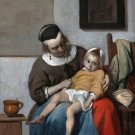 Decoration Poster.The sick child by Gabriel Metsu art painting.Wall decor.11326