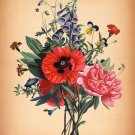 8490.Decoration Poster.Home Room wall interior art design.Flower Bouquet decor