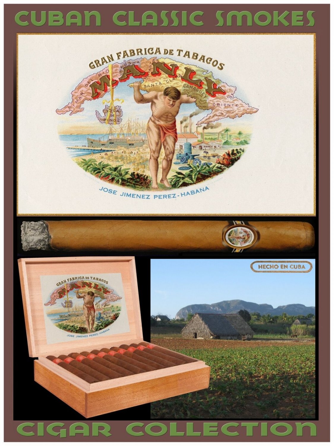 8317.Decoration Poster.Home Room interior design art print.Cuba cigar collection