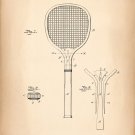 8388.Decoration Poster.Home Room wall design.Patent invention Tennis racquetball