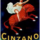 7900.Decoration Poster.Home Room wall interior design.Cinzano.Red Horse.Nouveau