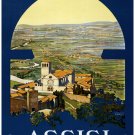 4779.Assisi.view of village on mountain travel POSTER.Decoration.Wall Art