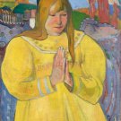 12318.Decoration POSTER.Room interior wall art.Gauguin Christian Girl painting