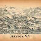 8477.Decoration Poster.Home Room wall interior art design.Clinton New York Map