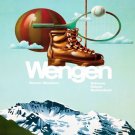 Decorative POSTER.Home room Interior art design.Wengen Ski resort.Tennis.7087
