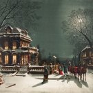 9437.Decoration Poster.Room interior design wall art.Winter landscape scene.Snow