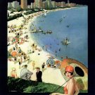 Deco Poster Decor.Home Room Interior wall design.Chicago beach vacation.10600