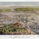 7705.Decoration Poster.Home Room wall design art print.New York Port 1870 map