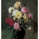 Decoration Poster.Home Room Interior design.Flower bouquet vase.6494