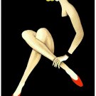 Poster Decoration.Home Room Interior design.blonde with red modern shoes.10647 Poster Decoration.Home Room Interior design.blonde with red modern shoes.10647