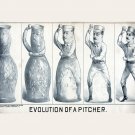 9617.Decoration Poster.Room Wall art.Home decor.Evolution of a Pitcher.Baseball