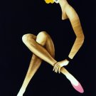 7539.Decoration Poster.Home Room wall design art. pink fashion shoes.Blonde
