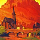 3182.St.Flour Castle POSTER.French Travel art.Landscape Room Home art decor