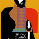 8478.El no quiso matar.soviet film.man with sword.POSTER.movie decor Cuban art