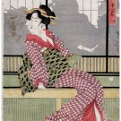 7795.Decoration Poster.Home Room wall interior art design.Japanese geisha kimono