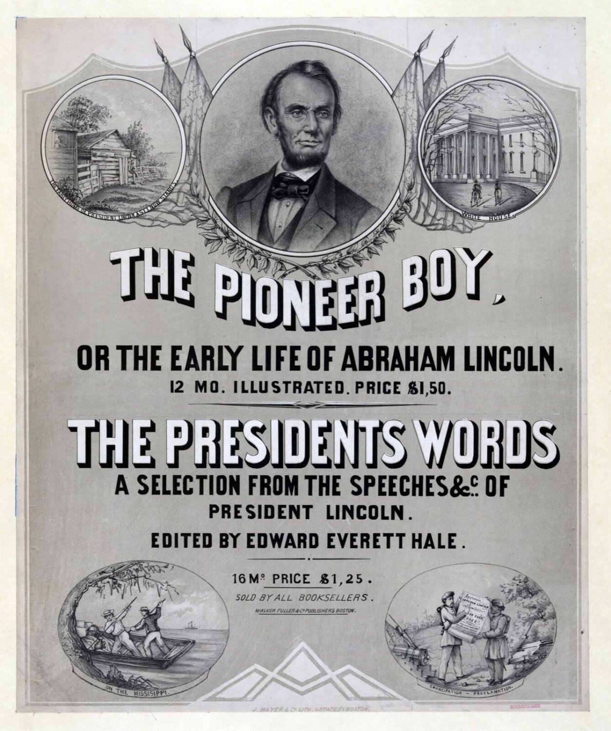 9447.Decoration Poster.Room interior wall design art.Lincoln The Pioneer Boy