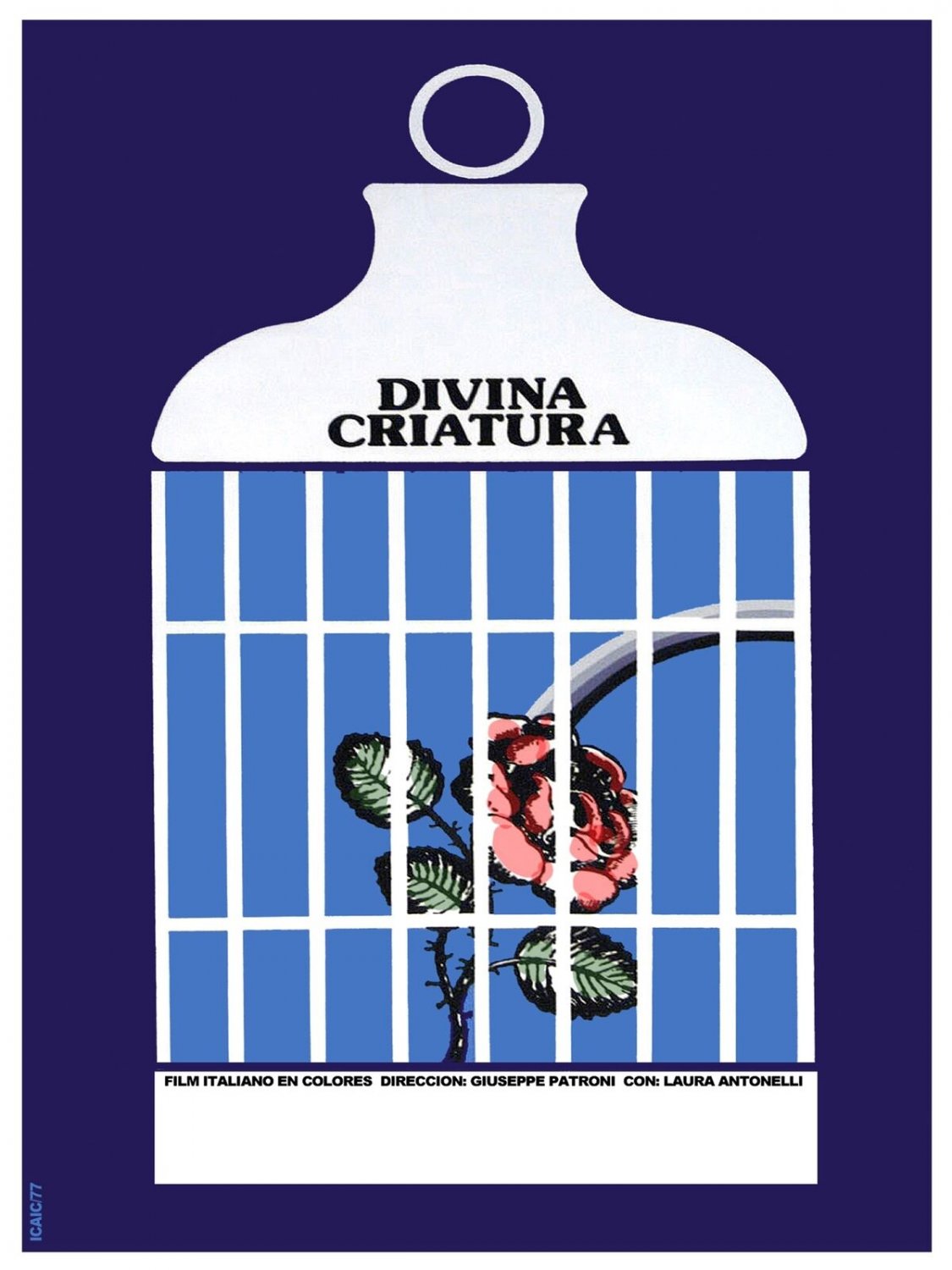 Divine creature. Caged rose Decoration Poster.Graphic Art Interior design 3161