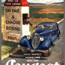 Decoration Poster.Home room art.Interior design.Peugeot vintage car.French.7175