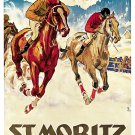 7859.Decoration Poster.Home Room wall interior art design.St.Moritz horse race