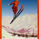 8200.Decoration Poster.Home Room wall.Art print design.Chamonix ski resort.Decor