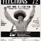 Decoration Poster.Home room art.Interior design.1972 Elections Angela Davis.7426