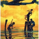7763.Decoration Poster.Home Room wall interior design.Aviation.Swimming beach
