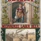 9656.Decoration Poster.Room Wall art.Home decor.Milwaukee mancave ad.Beer.Bar