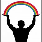 8260.Decoration Poster.Home Room wall art design print.Black guy with rainbow