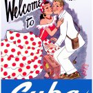Poster Decor.Home Room Interior wall art design.Welcome to Cuba.Travel.10552