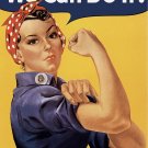 7830.Decoration Poster.Home Room wall interior design.We can do it.Strong Woman