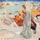 12296.Decoration POSTER.Room interior wall art decor.Women kids beach painting
