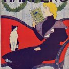 8698.Decoration Poster print.Home Room wall art design.Lady reading to her Cat