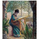 12417.Decoration Poster.Home wall art design.Monet painting.Woman Embroidering