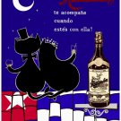 7487.Decoration Poster.Home Room design art.Cuban cats in love.Bar club decor