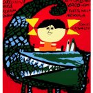 7983.Decoration Poster.Home Room wall art interior design.Katia and Crocodile