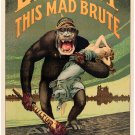 8732.Decoration Poster.Home Room wall art design.Destroy Mad German gorilla