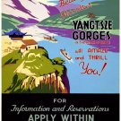 4777.The yangtsze gorges.river with houses on bank.POSTER.Decoration.Wall Art