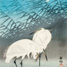12237.Decoration POSTER.Room interior wall art.Orienta painting.Japan herons