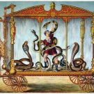 4493.Decoration Poster.Home interior design.Wall decor.Circus man in cage.Snakes