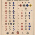 9700.Decoration Poster.Room Wall art.Home decor.1865 American Army badges.Corps